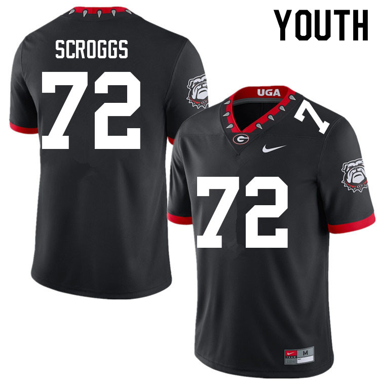 Youth #72 Griffin Scroggs Georgia Bulldogs College Football Jerseys Sale-100th Anniversary